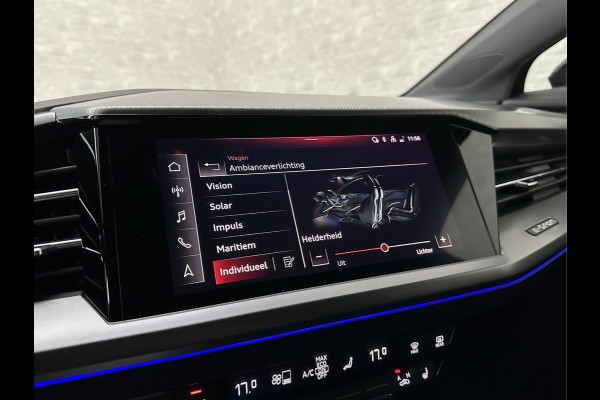 Audi Q4 e-tron 40 77 kWh S-Line #RS-Leder | Black-Edition | ACC | Sfeerverlichting | Virtual-Cockpit | Stoelverwarming | 3-Zone Clima | Virtual-Cockpit | Camera | LED | Getint Glas | Carplay | Autom. Parkeren |