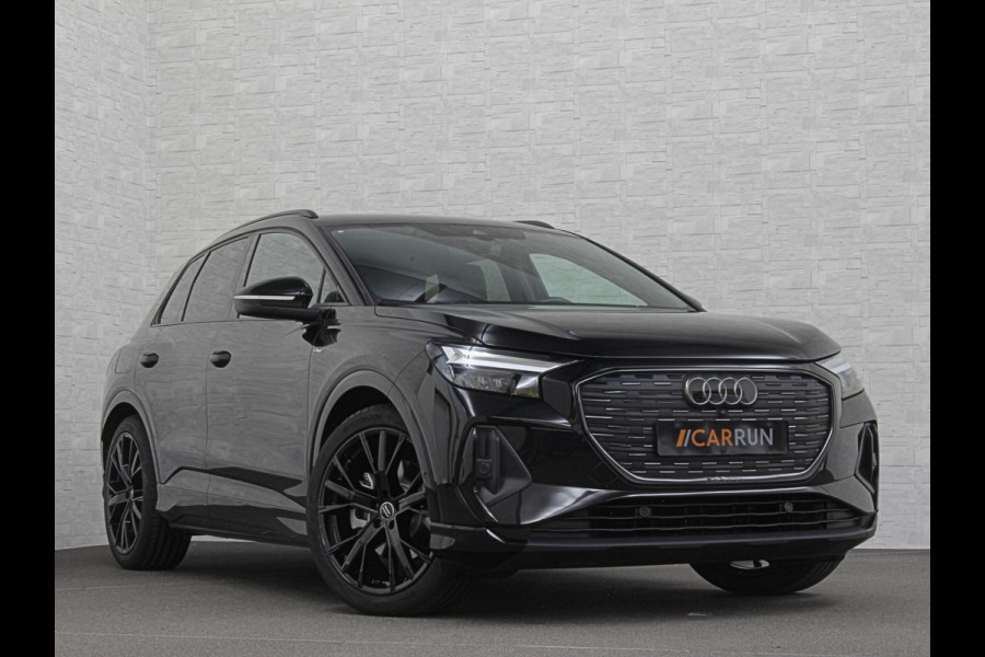 Audi Q4 e-tron 40 77 kWh S-Line #RS-Leder | Black-Edition | ACC | Sfeerverlichting | Virtual-Cockpit | Stoelverwarming | 3-Zone Clima | Virtual-Cockpit | Camera | LED | Getint Glas | Carplay | Autom. Parkeren |