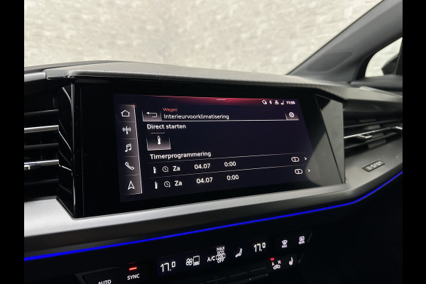 Audi Q4 e-tron 40 77 kWh S-Line #RS-Leder | Black-Edition | ACC | Sfeerverlichting | Virtual-Cockpit | Stoelverwarming | 3-Zone Clima | Virtual-Cockpit | Camera | LED | Getint Glas | Carplay | Autom. Parkeren |