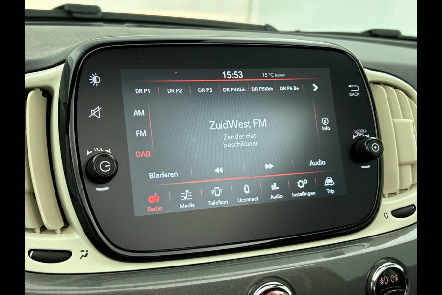 Fiat 500C 1.0 Hybrid Dolcevita Cabriolet Climate Control Sportstoelen Parkeersensoren achter Cruise Control DAB Lichtmetalen Velgen