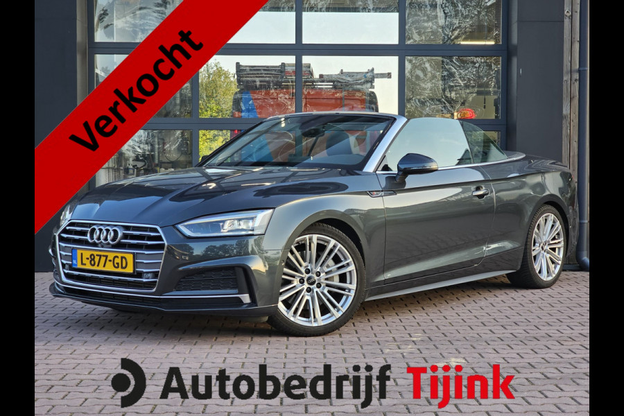 Audi A5 Cabriolet 2.0 TFSI MHEV 252PK Sport Pro Line | Automaat | Trekhaak | Leder | Stoelverwarming & ventilatie | Elek. stoelen | PDC | Camera | All-seasons |