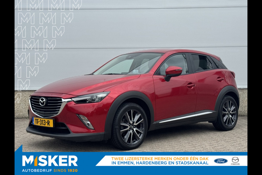 Mazda CX-3 2.0 120pk automaat, SkyLGT, trekhaak, cruise, head-up, climate