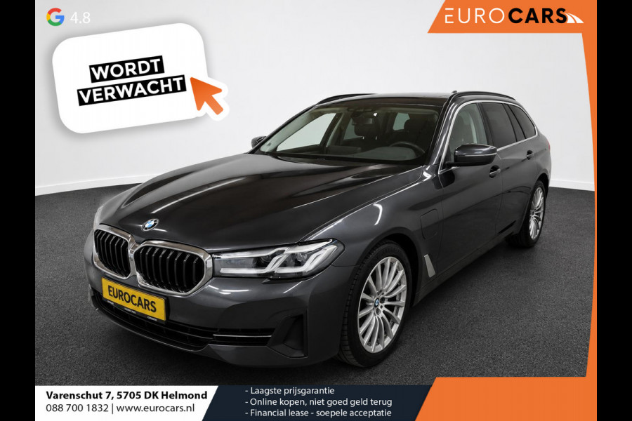 BMW 5 Serie Touring 530e High Executive Panoramadak Navigatie Apple Carplay Android Auto 360 camera Parkeerhulp Cruise Control Adaptieve LED-koplampen Stoelverwarming Leder Climate Control Lichtmetalen velgen Privacy Glass