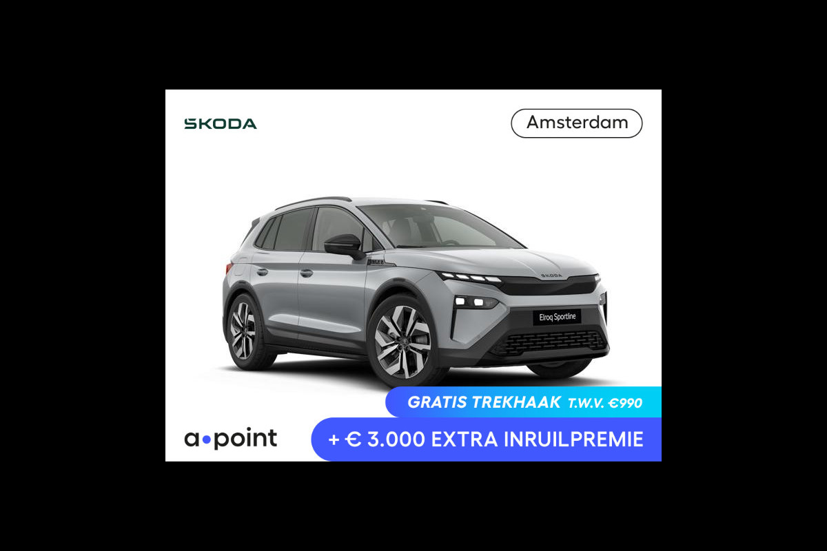 Škoda Elroq 85 Sportline | elektr. achterklep | Matrix LED | Travel Assist | Stuur - en stoelverwarming |
