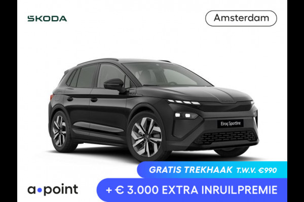 Škoda Elroq 85 Sportline | Trekhaak | elektr. achterklep | Matrix LED | Travel Assist | Stuur - en stoelverwarming |