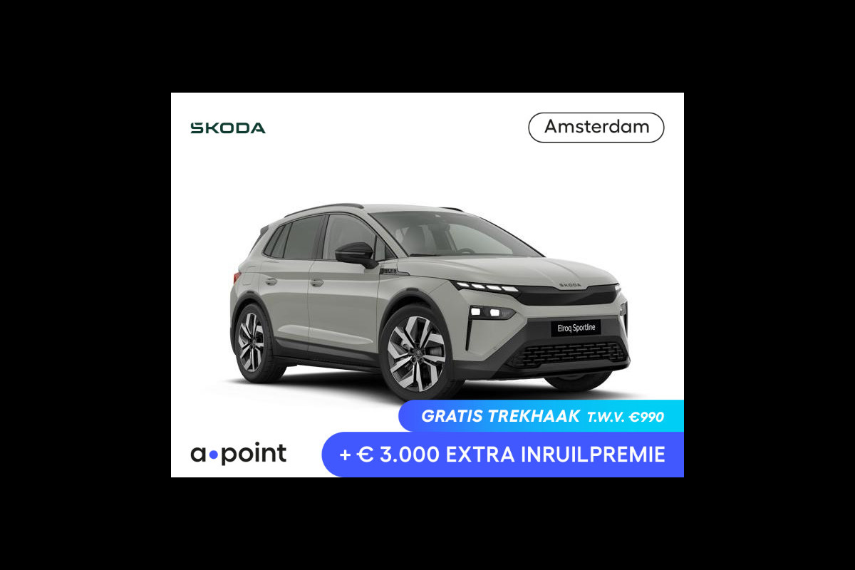 Škoda Elroq 85 Sportline | elektr. achterklep | Matrix LED | Travel Assist | Stuur - en stoelverwarming |