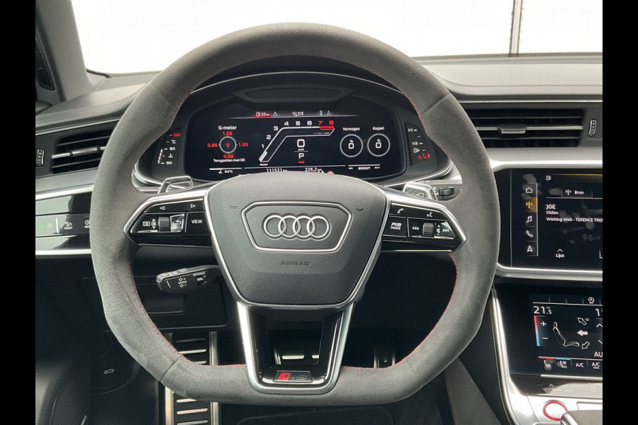 Audi RS6 4.0 TFSI 600PK Ceramic HUD Carbon Nardo 4WS Pano.dak Softclose B&O 360° Dealer-Serviced!