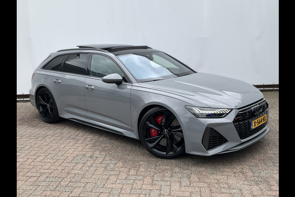 Audi RS6 4.0 TFSI 600PK Ceramic HUD Carbon Nardo 4WS Pano.dak Softclose B&O 360° Dealer-Serviced!
