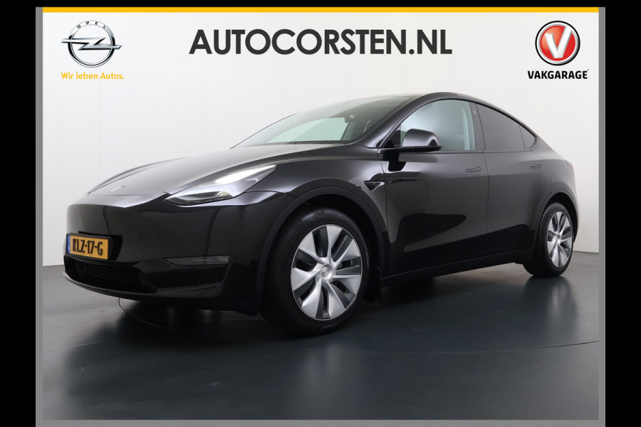 Tesla Model Y Long Range AWD 75kWh Warmtepomp Stoel+Stuur+Achterbankverwarming Premium Audio Leder Adap.Cruise Navi Camera's Ecc Keyless Voorv Elek.Achterklep AMD Ryzen™ Google Maps Dog+Kampeer modus Lmv 19" Led Privacy Glas Fabrieksgarantie op Accu en Motor tot 13-4-2031/192.000KM