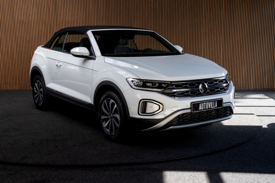 Volkswagen T-Roc Cabrio 1.5 TSI Navi Virtual C. Camera Beats PDC Stuurverwarming LED Stoelverwarming Climate Lederen dashboard LM velgen