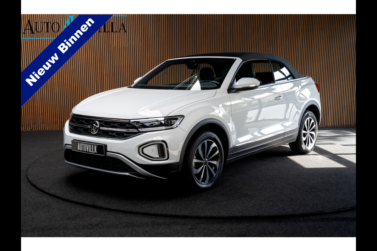 Volkswagen T-Roc Cabrio 1.5 TSI Navi Virtual C. Camera Beats PDC Stuurverwarming LED Stoelverwarming Climate Lederen dashboard LM velgen