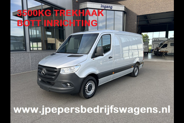 Mercedes-Benz Sprinter 315 CDI L2 H1 RWD 3500KG Trekhaak / BOTT Inrichting / MBUX 10.25 / Navigatie / Cruise control / Airco / 270 Graden achterdeuren