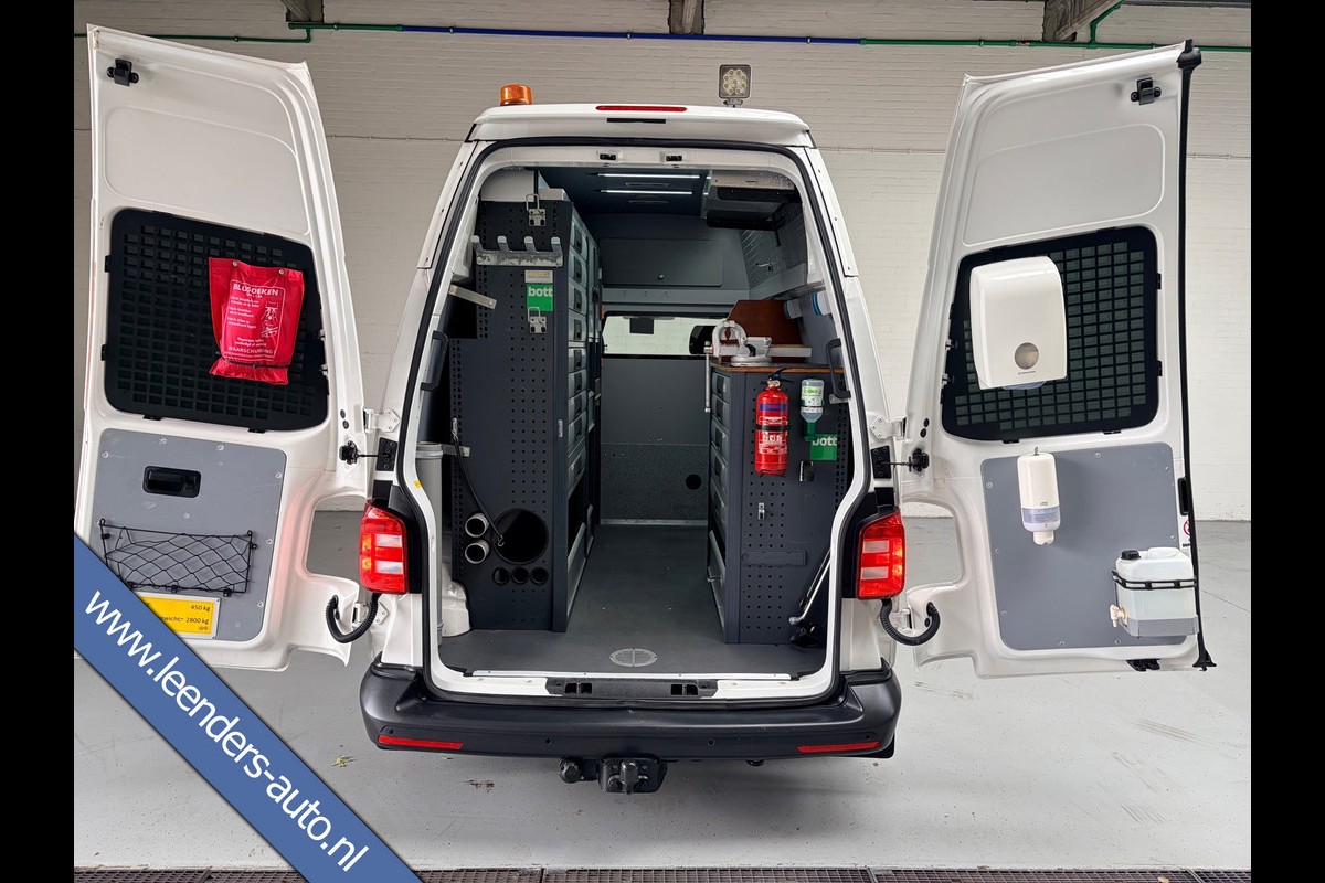 Volkswagen Transporter L2H3 extra hoge Servicewagen 2.0 TDI 102pk Bott inrichting Victron v230 Standkachel Trekhaak RIJKLAARPRIJS