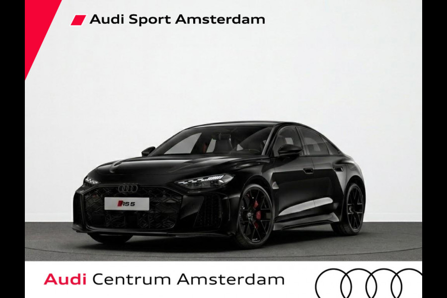 Audi RS5 Limousine e-hybrid 470 kW / 639 pk | Audi Sportpakket | Head-up display | Panorama-glasdak | RS sportstoel plus dinamica/leder zwart geventil. rode accenten |
