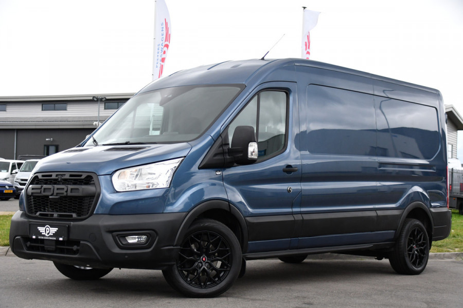 Ford Transit 350 2.0 TDCI L3H2 Raptor Edition Camera, Cruise, Carplay, 130pk, Automaat, Trekhaak, Multimedia,