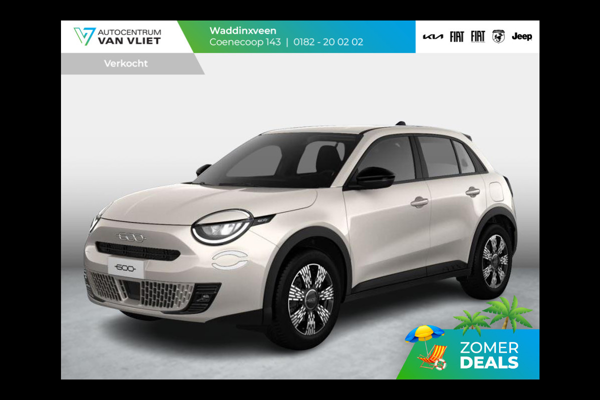 Fiat 600 1.2 145pk Hybrid Icon | Clima | Cruise | 17" | PDC | Apple Carplay