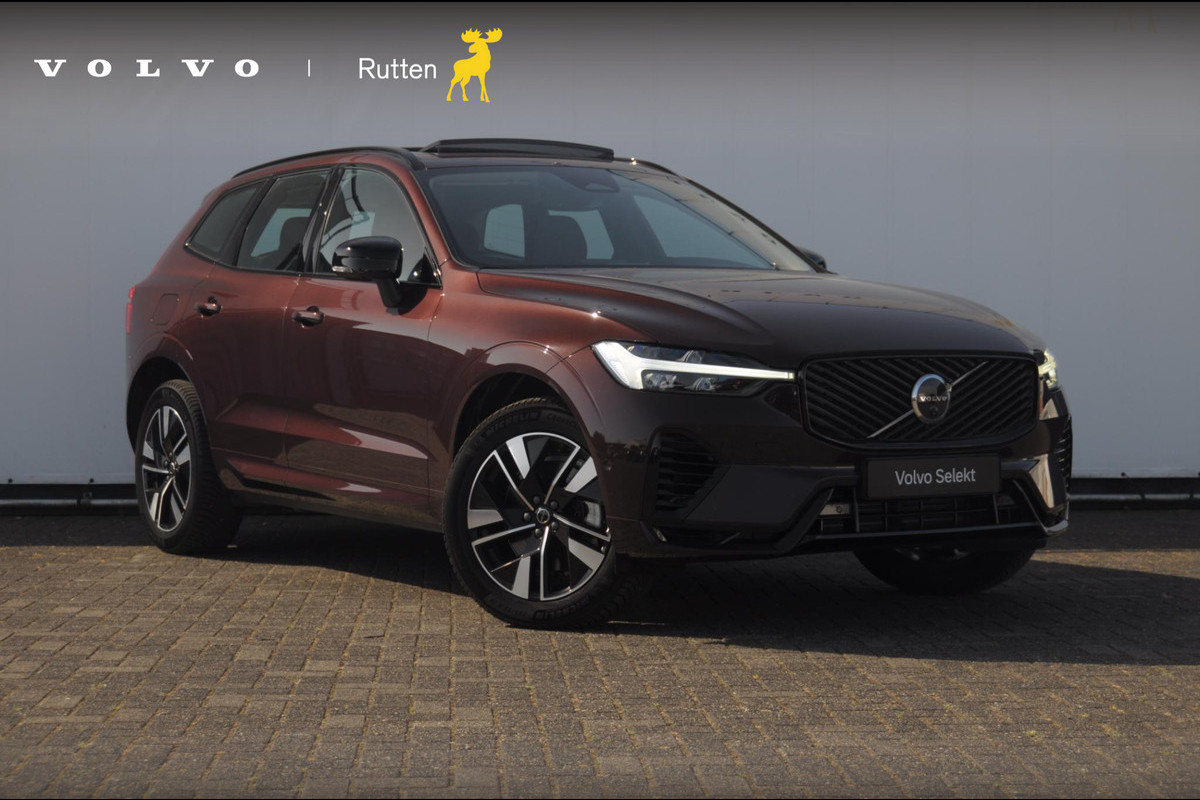 Volvo XC60 T6 350PK Automaat AWD Plus Dark / Trekhaak / BLIS / Adaptieve cruise control / Panoramadak / Apple carplay / Parkeersensoren met camera / Elektrische achterklep / Elektrische stoelen met geheugen / Stoel en stuurwielverwarming