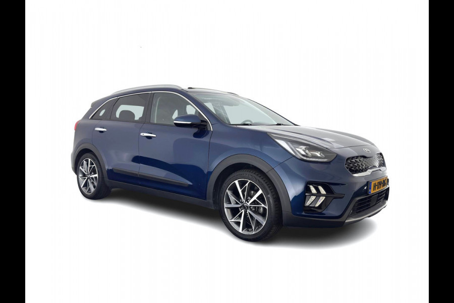 Kia Niro 1.6 GDi Hybrid ExecutiveLine (INCL-BTW) Aut. *PANO | LEATHER | FULL-LED | NAVI-FULLMAP | DIGI-COCKPIT | HEATED-COMFORTSEATS | CAMERA | DAB+ | KEYLESS | ECC | SHIFTPADDLES | ADAPTIVE-CRUISE | LANE-ASSIST | TOWBAR | 18"ALU