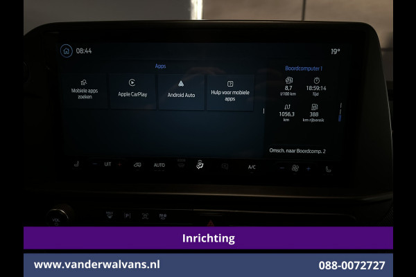 Ford Transit Custom 2.0 TDCI 150pk L1H1 Inrichting Euro6 Airco | Camera | LED | Apple Carplay | Cruisecontrol Android Auto, 2590kg Trekhaak, Verwarmde voorruit, Stoelverwarming, Parkeersensoren, Dakdragers, Bijrijdersbank