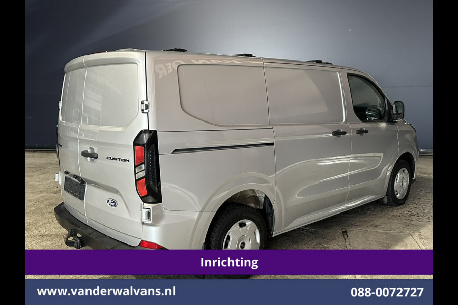 Ford Transit Custom 2.0 TDCI 150pk L1H1 Inrichting Euro6 Airco | Camera | LED | Apple Carplay | Cruisecontrol Android Auto, 2590kg Trekhaak, Verwarmde voorruit, Stoelverwarming, Parkeersensoren, Dakdragers, Bijrijdersbank