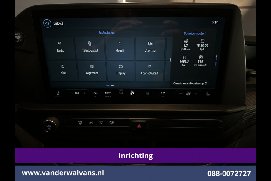 Ford Transit Custom 2.0 TDCI 150pk L1H1 Inrichting Euro6 Airco | Camera | LED | Apple Carplay | Cruisecontrol Android Auto, 2590kg Trekhaak, Verwarmde voorruit, Stoelverwarming, Parkeersensoren, Dakdragers, Bijrijdersbank