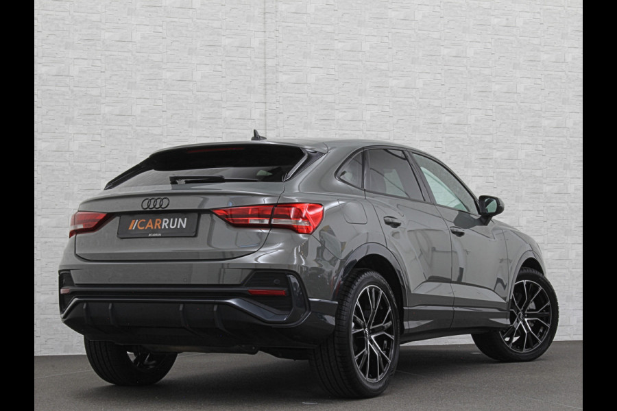 Audi Q3 Sportback 45 TFSI e 245pk S-Line | #RS-Leder | ACC | Trekhaak | Zwarte Hemelbekleding | Navi Plus | Lane Assist | Dodehoek | Lane-Assist | Stoelverwarming | Climate-Control | LED | Interieur-Voorverwarming | Bovag Garantie |