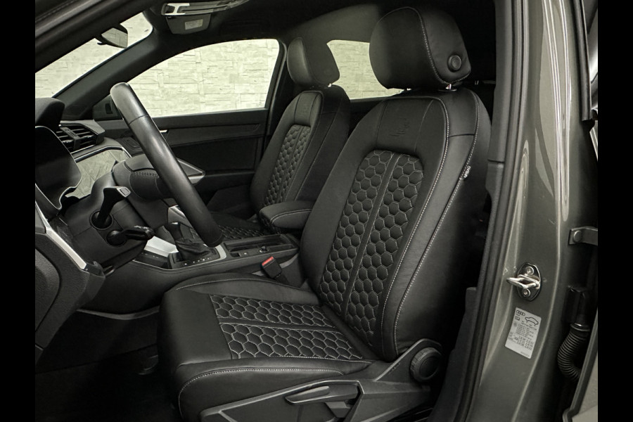 Audi Q3 Sportback 45 TFSI e 245pk S-Line | #RS-Leder | ACC | Trekhaak | Zwarte Hemelbekleding | Navi Plus | Lane Assist | Dodehoek | Lane-Assist | Stoelverwarming | Climate-Control | LED | Interieur-Voorverwarming | Bovag Garantie |