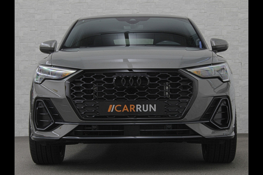 Audi Q3 Sportback 45 TFSI e 245pk S-Line | #RS-Leder | ACC | Trekhaak | Zwarte Hemelbekleding | Navi Plus | Lane Assist | Dodehoek | Lane-Assist | Stoelverwarming | Climate-Control | LED | Interieur-Voorverwarming | Bovag Garantie |
