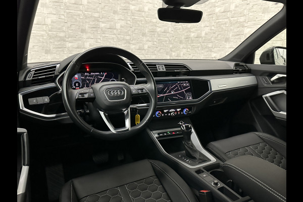 Audi Q3 Sportback 45 TFSI e 245pk S-Line | #RS-Leder | ACC | Trekhaak | Zwarte Hemelbekleding | Navi Plus | Lane Assist | Dodehoek | Lane-Assist | Stoelverwarming | Climate-Control | LED | Interieur-Voorverwarming | Bovag Garantie |