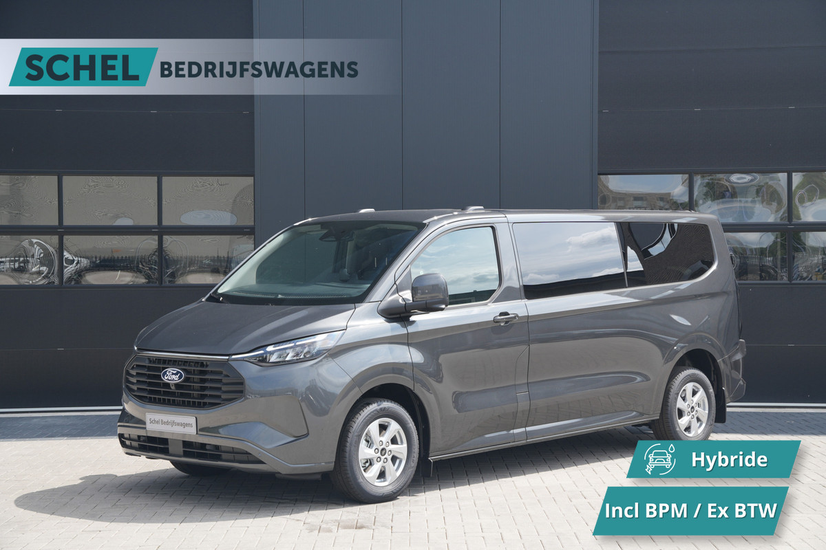 Ford Transit Custom 340 2.5 PHEV L2H1 Limited 232pk 9 Zits - Keyless - ACC - Blindspot - Camera - Carplay - Navi - Prijs excl. BTW - Rijklaar
