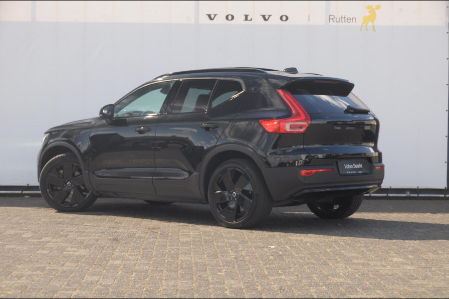 Volvo EX40 252PK Automaat Ext. Range Ultra Black Edition / Adaptieve koplampen / Panoramadak / 360 Camera / Apple carplay / Android auto / Elektrisch bedienbare voorstoelen / Pilot assist / Adaptive cruise control / Harman kardon audio / Stoelverwarming voor / Warmtepomp