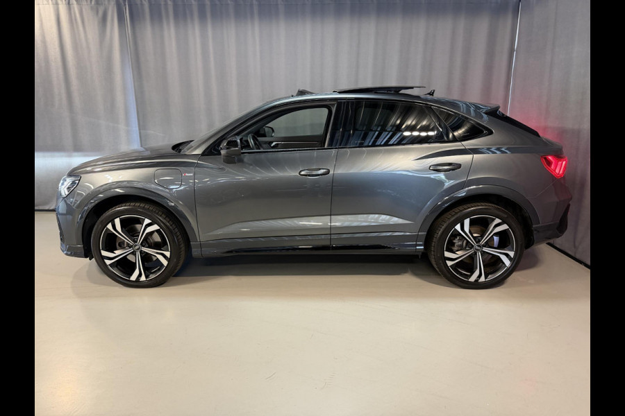 Audi Q3 Sportback 45 TFSI e S Edition 20"/B&O/Panoramadak/Leder/Matrix LED/Dodehoek/Adaptieve cruise/Sfeerverlichting/Camera/Elektrische klep