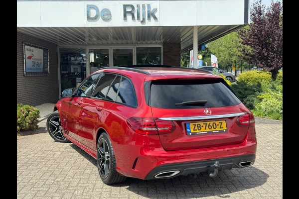 Mercedes-Benz C-Klasse Estate 180 Business Solution AMG Line/Nigh Pakk. | Pano, Leder/Alcan., Carplay/Android, Stoelverw., 18''