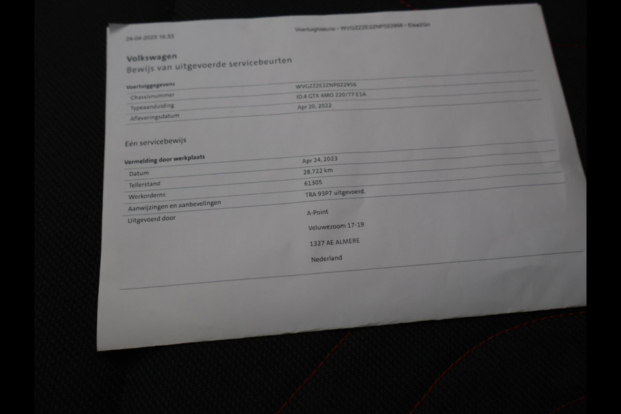 Volkswagen ID.4 GTX 4MOTION 77 kWh 300 PK + PANORAMA | 360 CAMERA | 20 INCH | STUUR/STOELVERW.