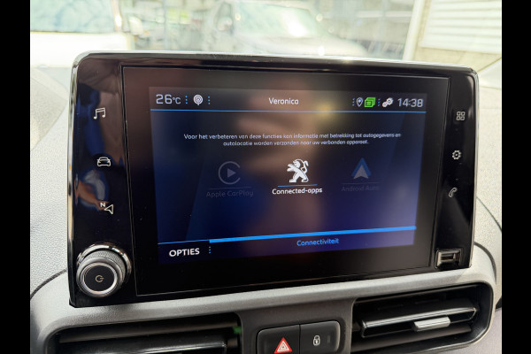 Peugeot Partner 1.2 PureTech Premium / benzine grijs kenteken / euro 6 / vaste prijs rijklaar € 11.750 ex btw / lease vanaf € 198 / airco / cruise / navi / raam in de schuifdeur / Apple Carplay Android auto