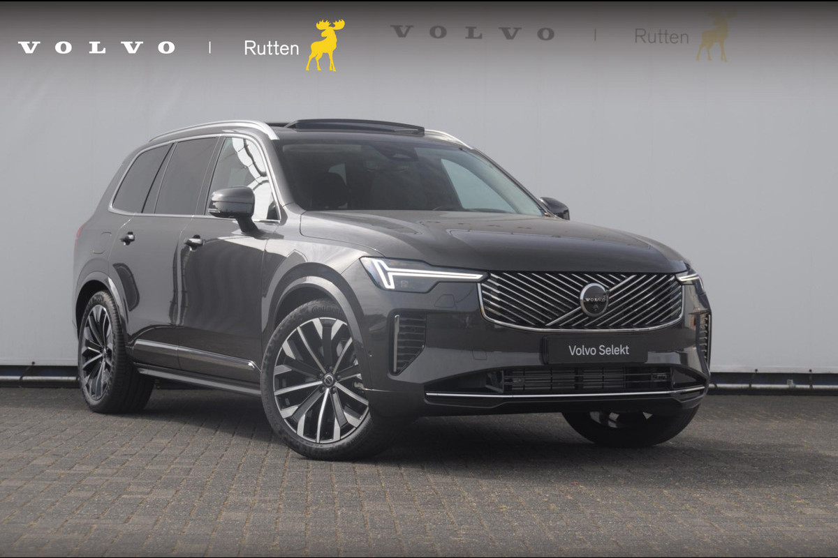 Volvo XC90 T8 455PK Automaat Plug-in hybrid AWD Ultra Bright Luchtvering / Trekhaak / Panoramadak / Google services / Elektrisch bedienbare voorstoelen met geheugen / Stoelverwarming voor en achter