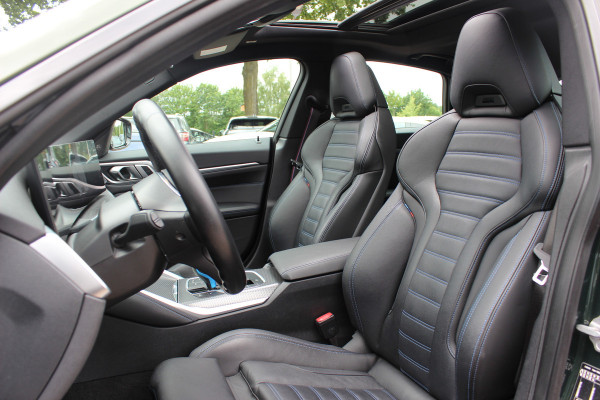 BMW i4 eDrive40 High Executive 84 kWh / SoH 95% / Trekhaak / Schuifdak / Camera / Head-up / Leder / 19'' / CarPlay / Stoelverwarming / Sfeerverlichting / Dodehoek / ACC