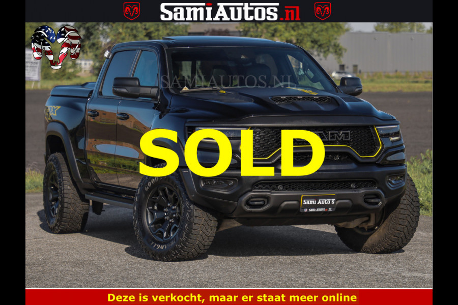 Dodge Ram TRX BLACK OPS HELLCAT | 6.2 V8 712PK SUPERCHARGER | FULLY LOADED | CARBON | BLACK ON BLACK | CREW CAB | DUBBELE CABINE | 5 PERSOONS | De specialist in Amerikaanse pick‑ups in Nederland en Europa.