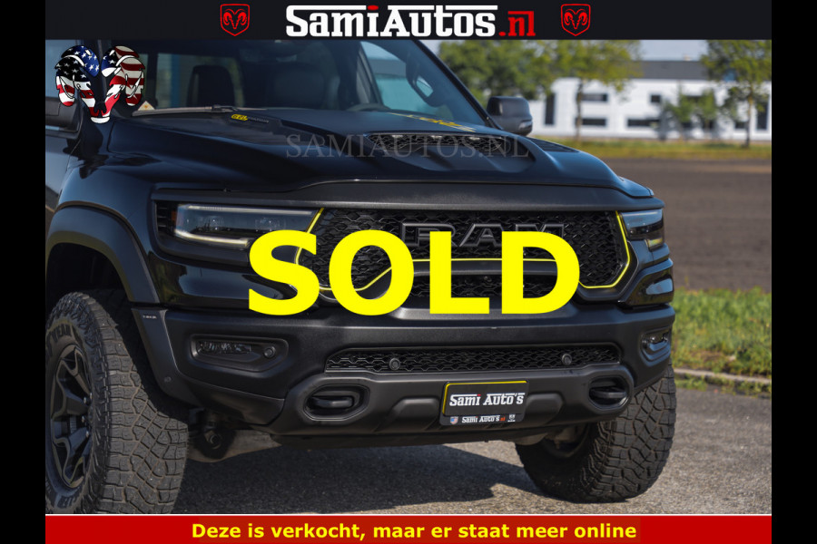 Dodge Ram TRX BLACK OPS HELLCAT | 6.2 V8 712PK SUPERCHARGER | FULLY LOADED | CARBON | BLACK ON BLACK | CREW CAB | DUBBELE CABINE | 5 PERSOONS | De specialist in Amerikaanse pick‑ups in Nederland en Europa.