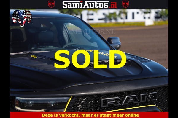 Dodge Ram TRX BLACK OPS HELLCAT | 6.2 V8 712PK SUPERCHARGER | FULLY LOADED | CARBON | BLACK ON BLACK | CREW CAB | DUBBELE CABINE | 5 PERSOONS | De specialist in Amerikaanse pick‑ups in Nederland en Europa.