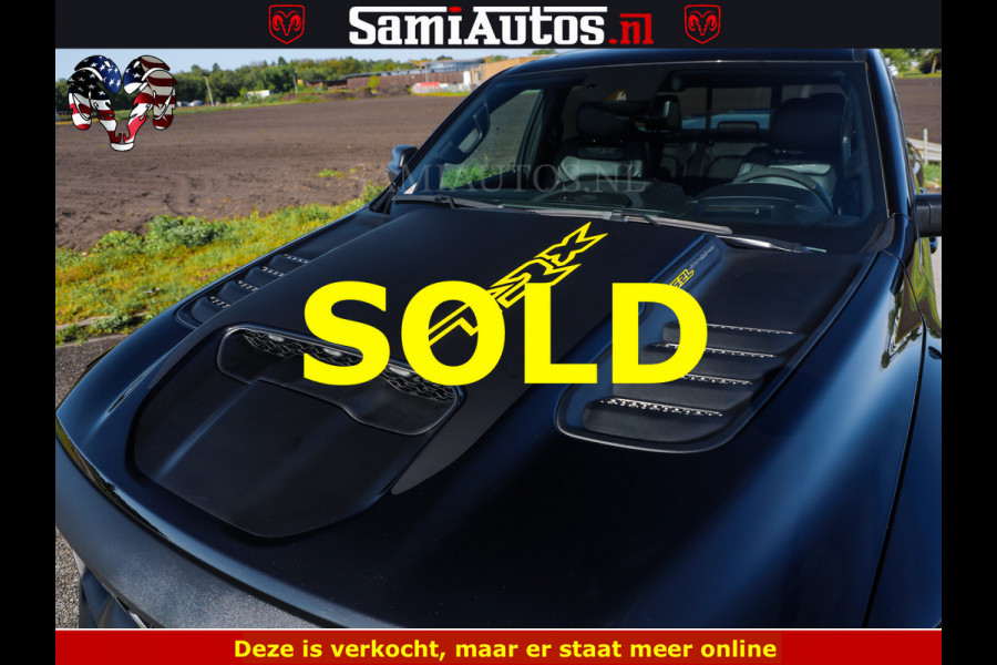 Dodge Ram TRX BLACK OPS HELLCAT | 6.2 V8 712PK SUPERCHARGER | FULLY LOADED | CARBON | BLACK ON BLACK | CREW CAB | DUBBELE CABINE | 5 PERSOONS | De specialist in Amerikaanse pick‑ups in Nederland en Europa.
