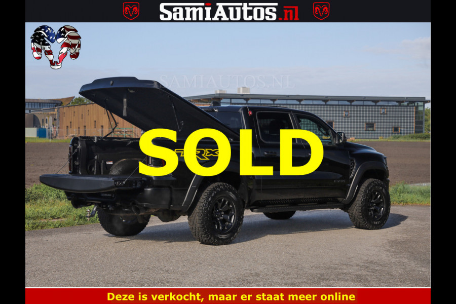 Dodge Ram TRX BLACK OPS HELLCAT | 6.2 V8 712PK SUPERCHARGER | FULLY LOADED | CARBON | BLACK ON BLACK | CREW CAB | DUBBELE CABINE | 5 PERSOONS | De specialist in Amerikaanse pick‑ups in Nederland en Europa.