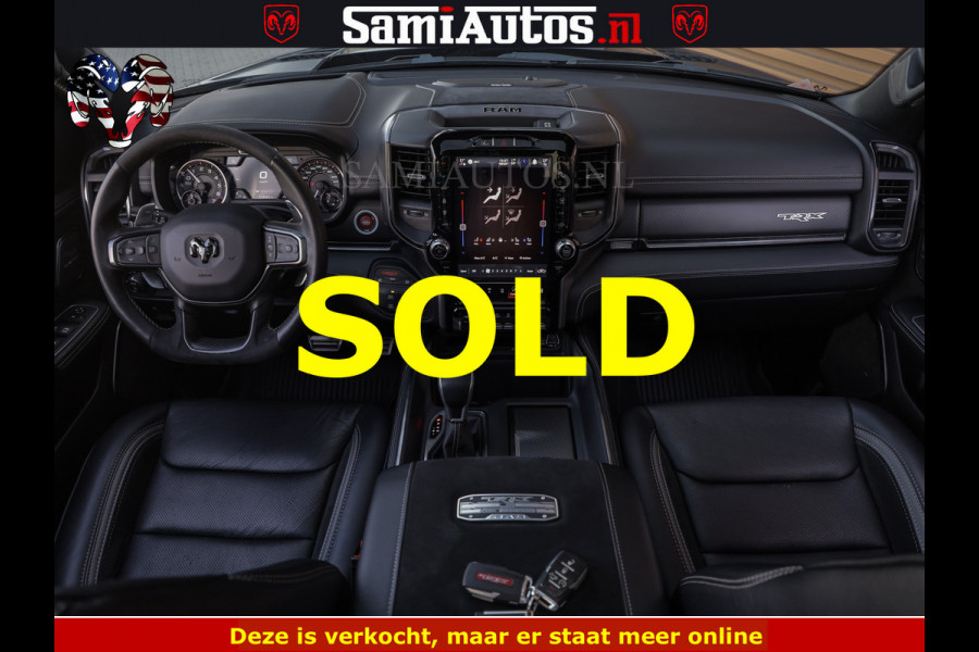 Dodge Ram TRX BLACK OPS HELLCAT | 6.2 V8 712PK SUPERCHARGER | FULLY LOADED | CARBON | BLACK ON BLACK | CREW CAB | DUBBELE CABINE | 5 PERSOONS | De specialist in Amerikaanse pick‑ups in Nederland en Europa.