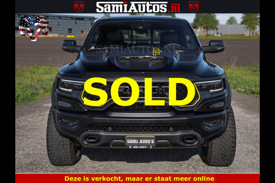 Dodge Ram TRX BLACK OPS HELLCAT | 6.2 V8 712PK SUPERCHARGER | FULLY LOADED | CARBON | BLACK ON BLACK | CREW CAB | DUBBELE CABINE | 5 PERSOONS | De specialist in Amerikaanse pick‑ups in Nederland en Europa.
