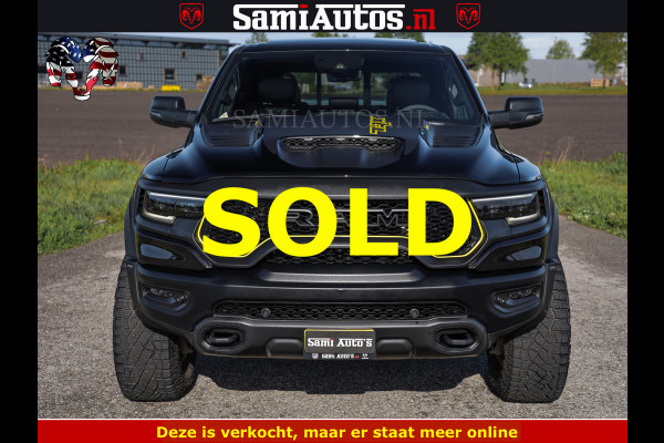 Dodge Ram TRX BLACK OPS HELLCAT | 6.2 V8 712PK SUPERCHARGER | FULLY LOADED | CARBON | BLACK ON BLACK | CREW CAB | DUBBELE CABINE | 5 PERSOONS | De specialist in Amerikaanse pick‑ups in Nederland en Europa.