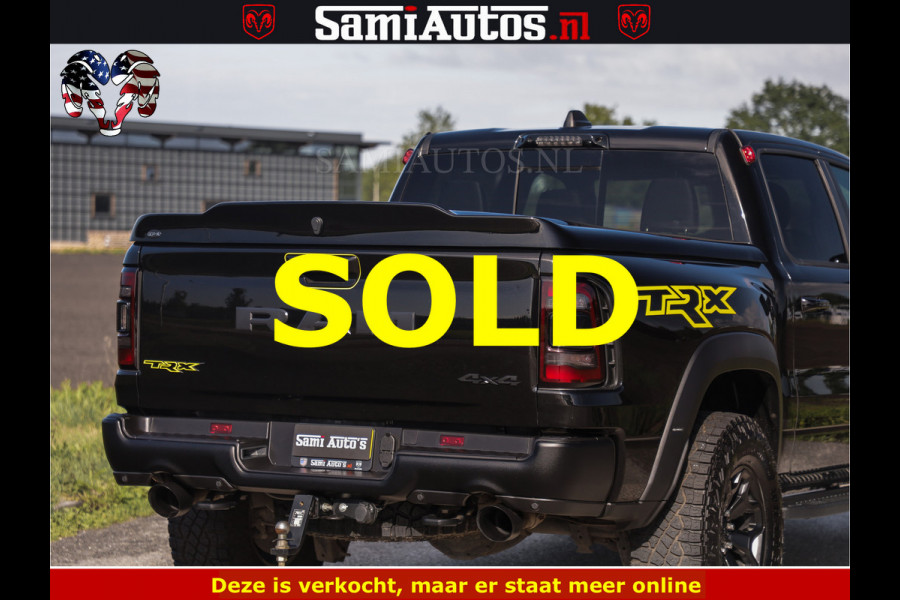 Dodge Ram TRX BLACK OPS HELLCAT | 6.2 V8 712PK SUPERCHARGER | FULLY LOADED | CARBON | BLACK ON BLACK | CREW CAB | DUBBELE CABINE | 5 PERSOONS | De specialist in Amerikaanse pick‑ups in Nederland en Europa.