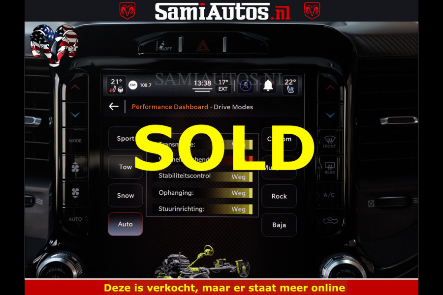 Dodge Ram TRX BLACK OPS HELLCAT | 6.2 V8 712PK SUPERCHARGER | FULLY LOADED | CARBON | BLACK ON BLACK | CREW CAB | DUBBELE CABINE | 5 PERSOONS | De specialist in Amerikaanse pick‑ups in Nederland en Europa.