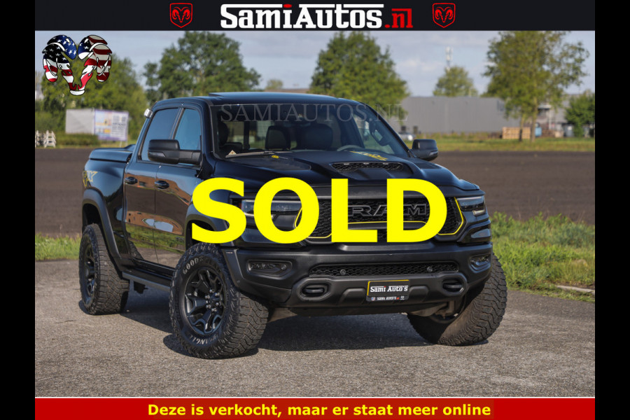 Dodge Ram TRX BLACK OPS HELLCAT | 6.2 V8 712PK SUPERCHARGER | FULLY LOADED | CARBON | BLACK ON BLACK | CREW CAB | DUBBELE CABINE | 5 PERSOONS | De specialist in Amerikaanse pick‑ups in Nederland en Europa.