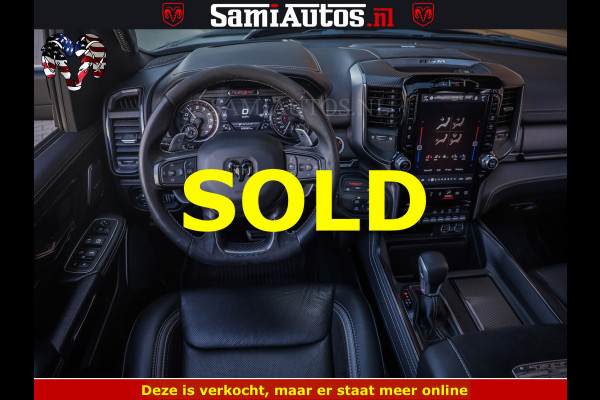 Dodge Ram TRX BLACK OPS HELLCAT | 6.2 V8 712PK SUPERCHARGER | FULLY LOADED | CARBON | BLACK ON BLACK | CREW CAB | DUBBELE CABINE | 5 PERSOONS | De specialist in Amerikaanse pick‑ups in Nederland en Europa.