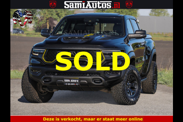 Dodge Ram TRX BLACK OPS HELLCAT | 6.2 V8 712PK SUPERCHARGER | FULLY LOADED | CARBON | BLACK ON BLACK | CREW CAB | DUBBELE CABINE | 5 PERSOONS | De specialist in Amerikaanse pick‑ups in Nederland en Europa.